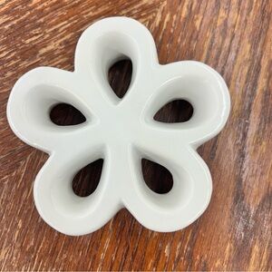 White Flower-Shaped Ceramic Decor